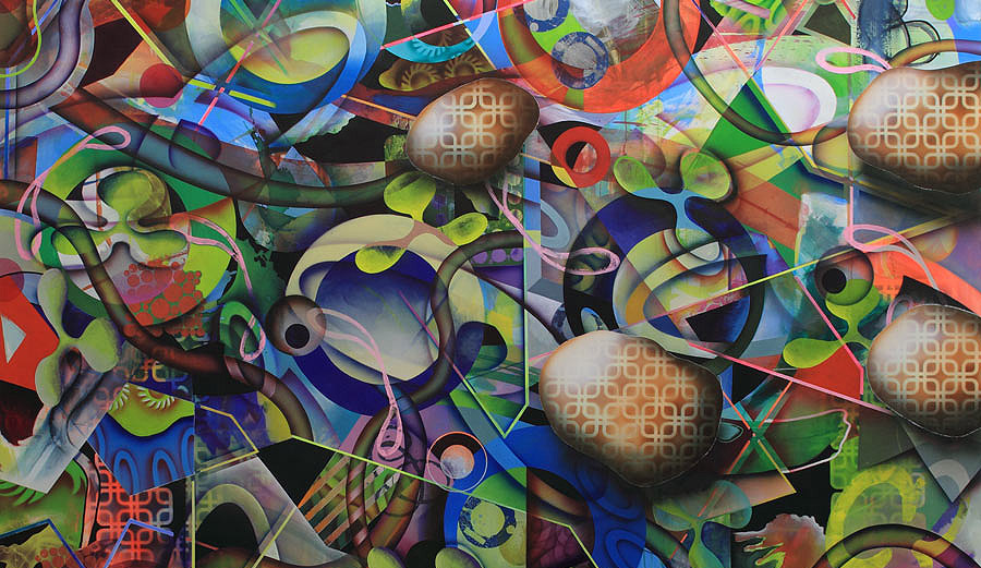 2011 - Modulare Malerei - Acryl auf Leinwand - 290 x 290 cm (Ausschnitt)