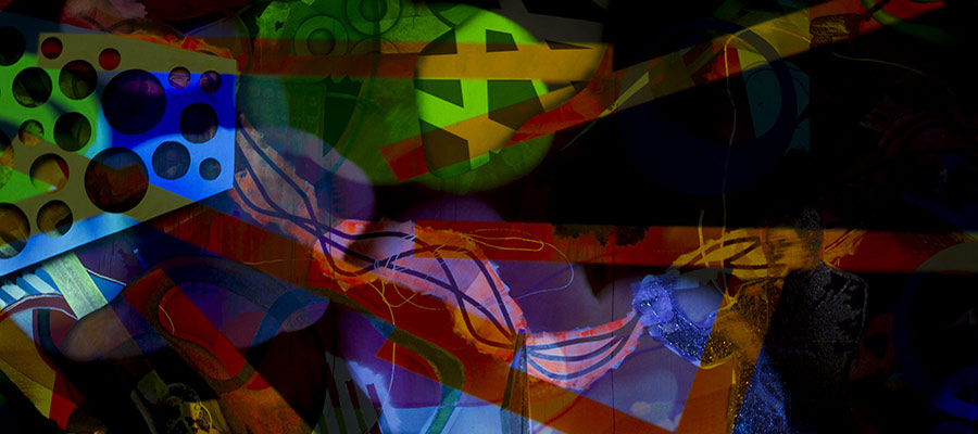 deckkraft projection on painting