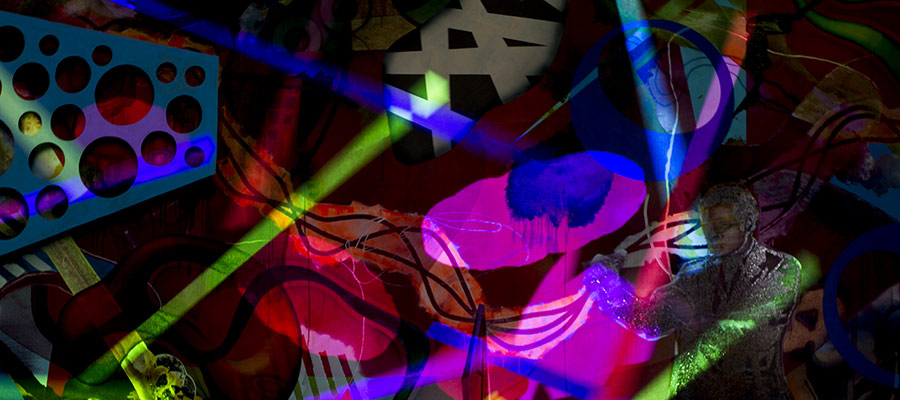 deckkraft projection on painting
