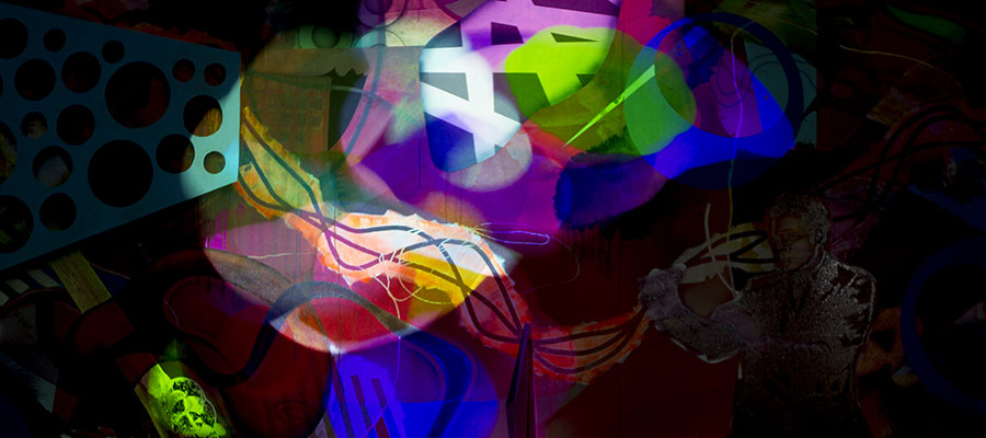 deckkraft projection on painting