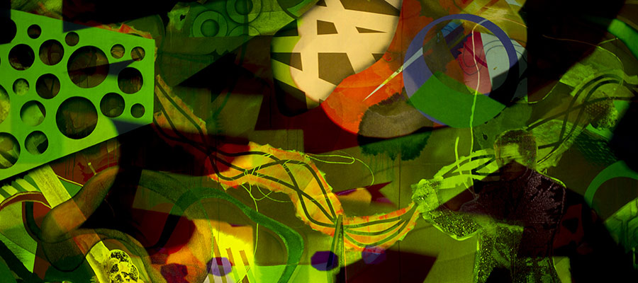 deckkraft projection on painting